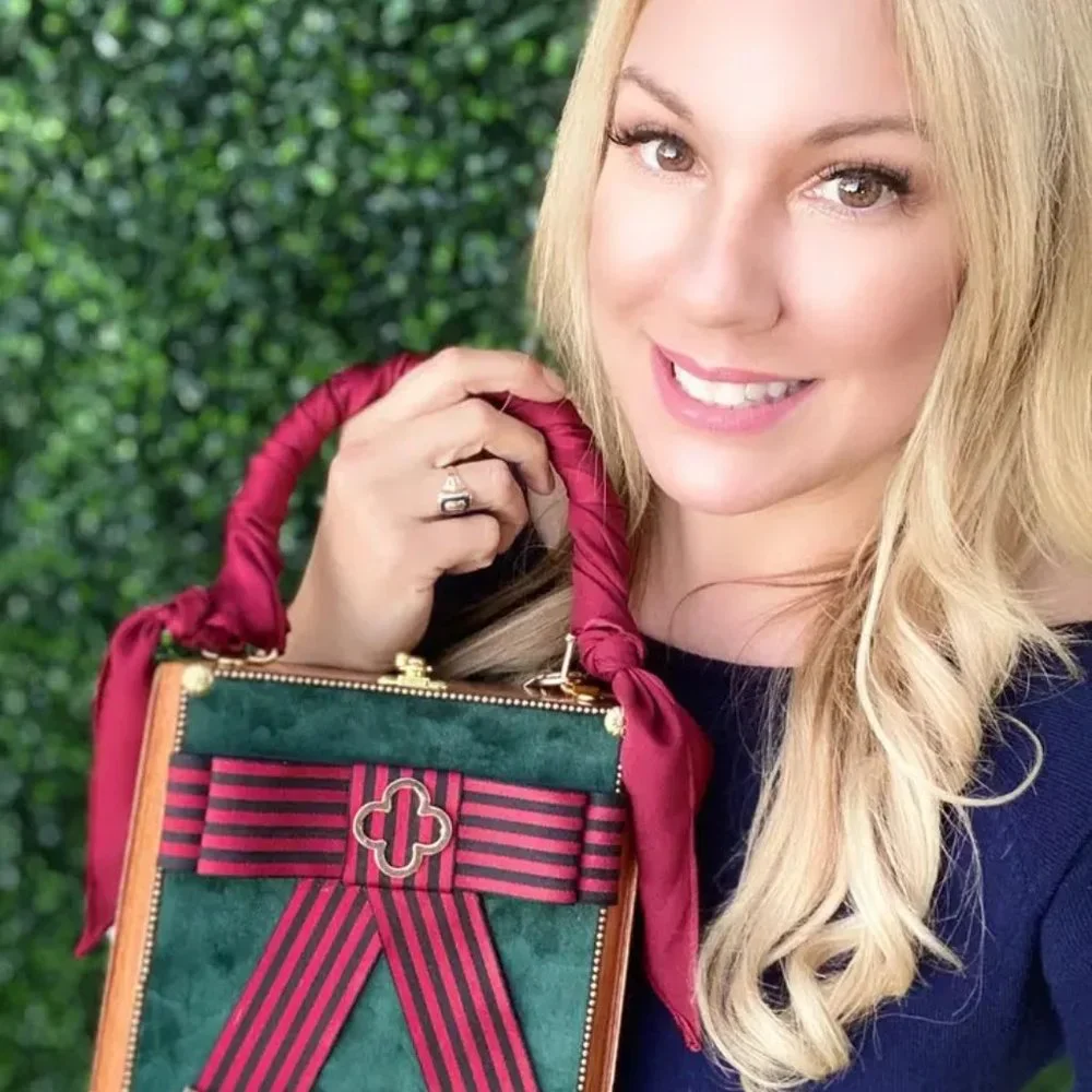 The Leighton Bag - Upcycled Vintage Cigar Box -Darling Clutch Company - Picture 6 of 7